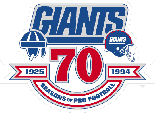 New York Giants 1994 Anniversary Logo iron on paper